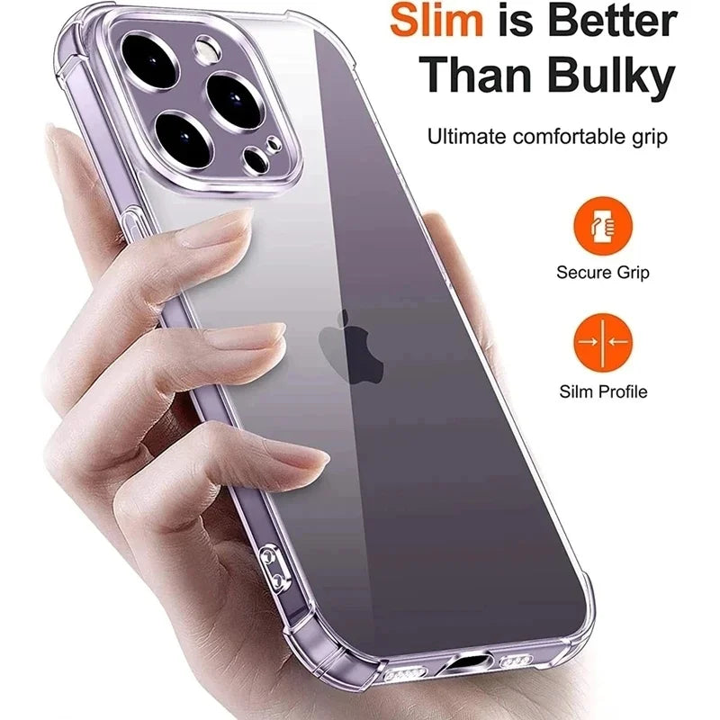 Luxury Shockproof Silicone Clear Phone Case For iPhone