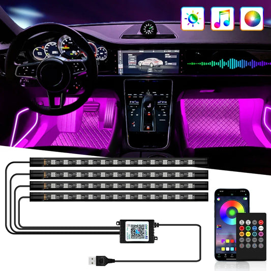 Neon 36 48 72 LED Car Interior Ambient