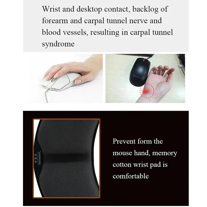 Anti-skid Memory Foam Mouse Pad Mousepad Support Wrist
