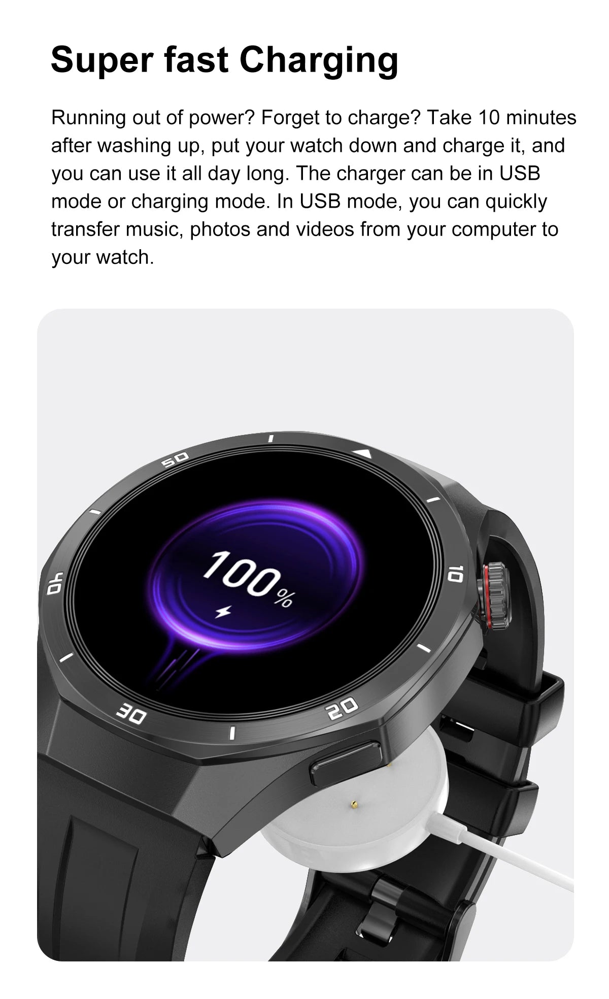2025 Fashion 32GB Big Memory Men Smart Watch