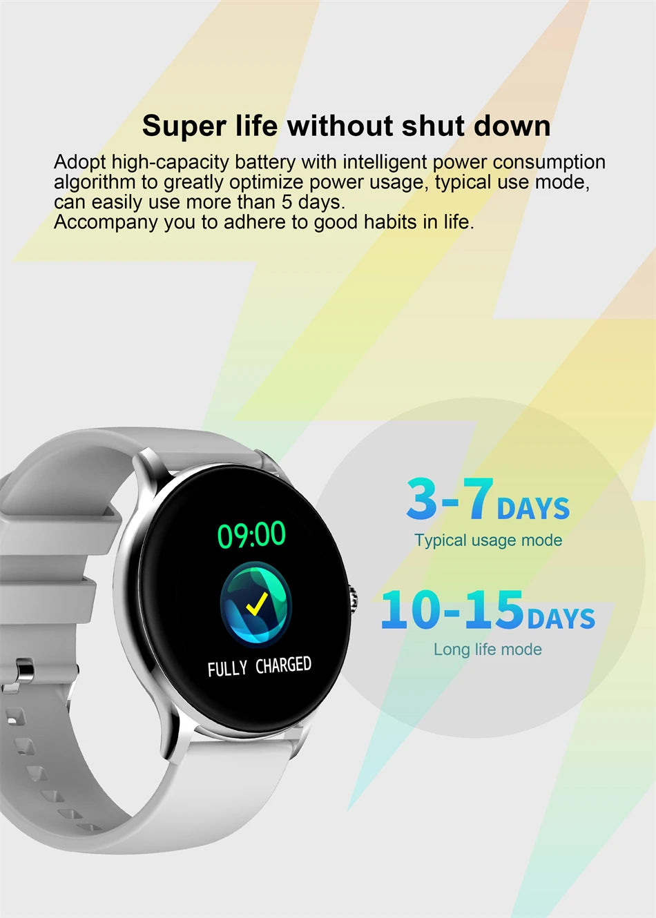 LIGE Women Smart band Watch Real-time Weather Forecast