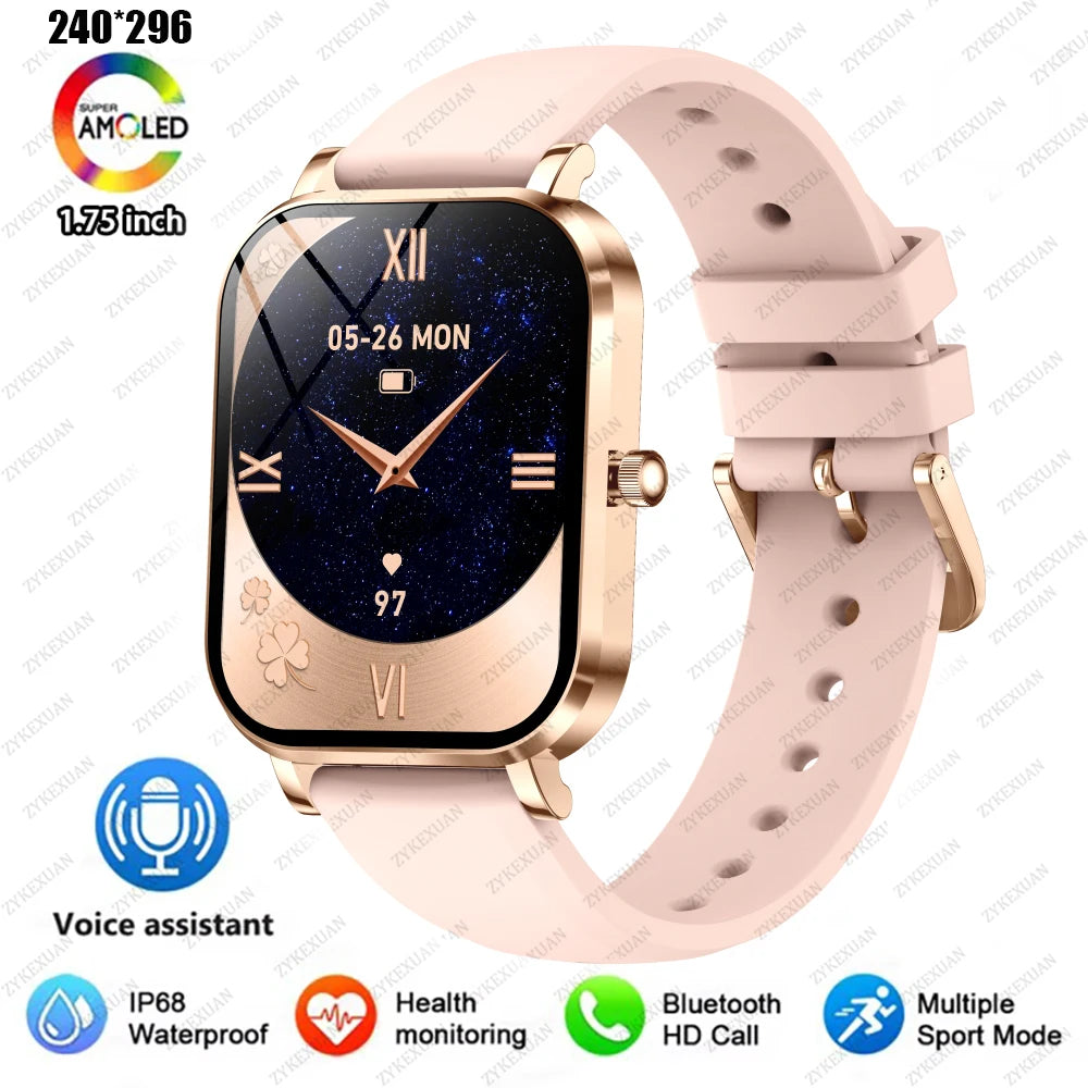 2025 New Smart Watch Women Waterproof Bluetooth Call