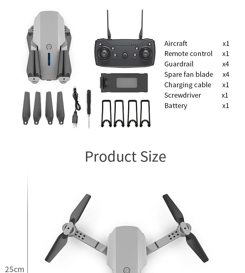 KDBFA 2024 New E88 Pro WIFI FPV Drone