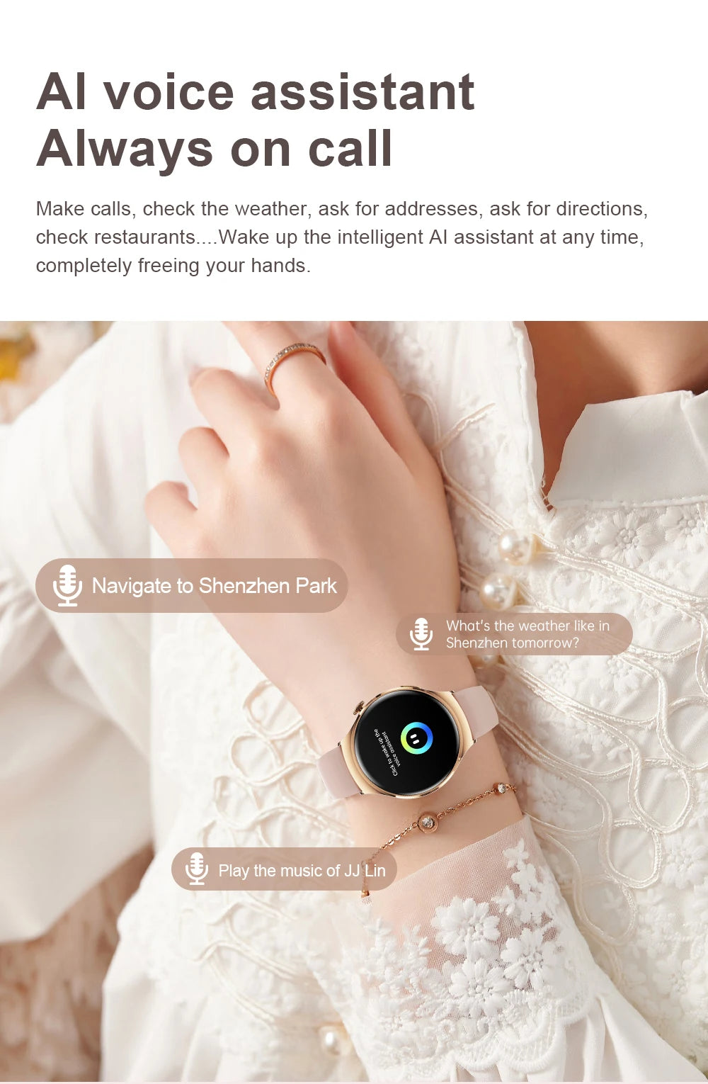 2025 New Lady Fashion Smart Watch women AMOLED