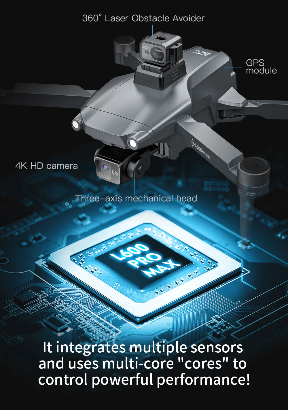 2025 New L600 PRO MAX GPS Drone 5KM