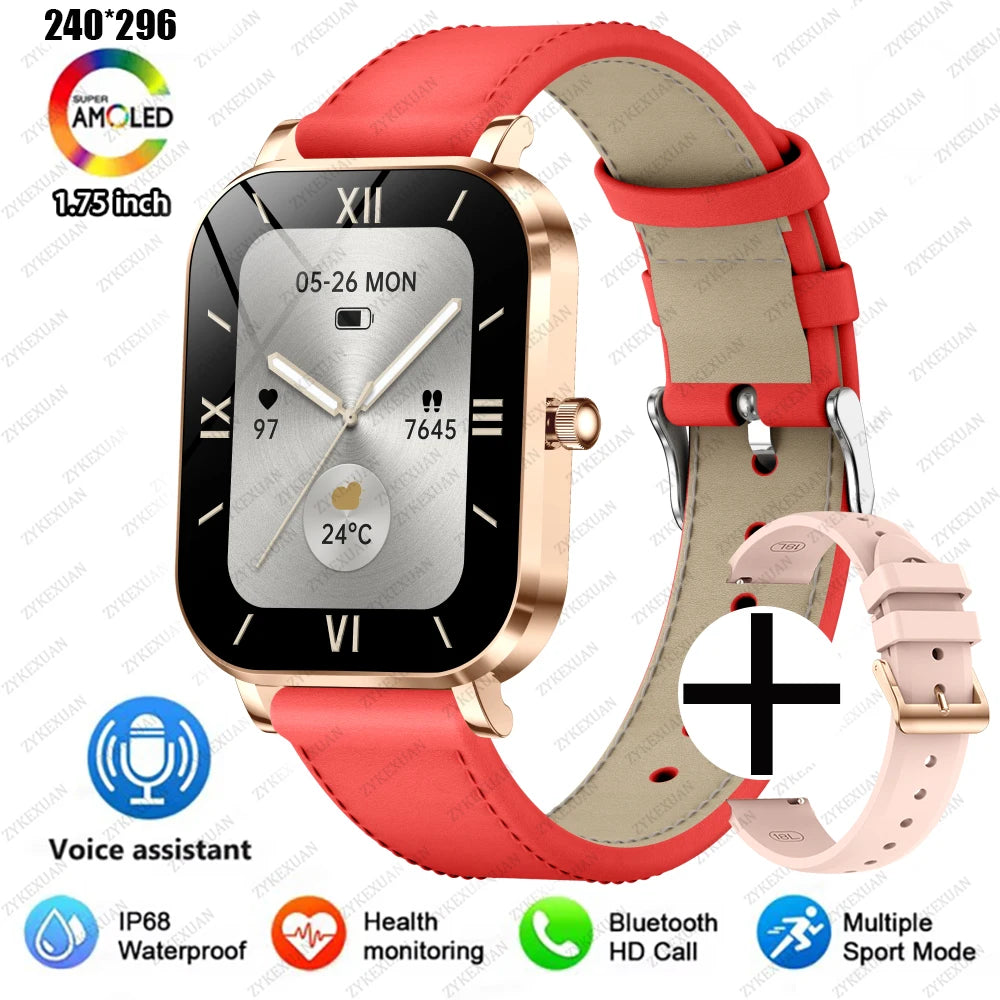2025 New Smart Watch Women Waterproof Bluetooth Call