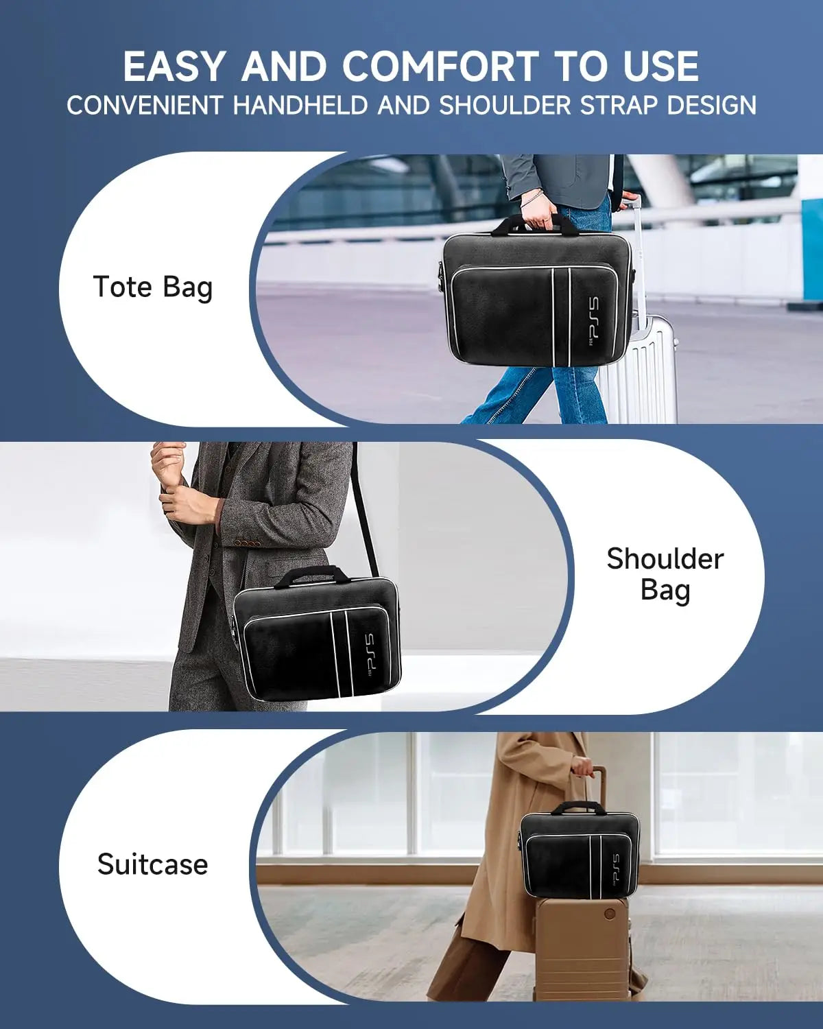 Travel Case for PS5 Protective Case Bag Suitable for PS5 Disc/Digital