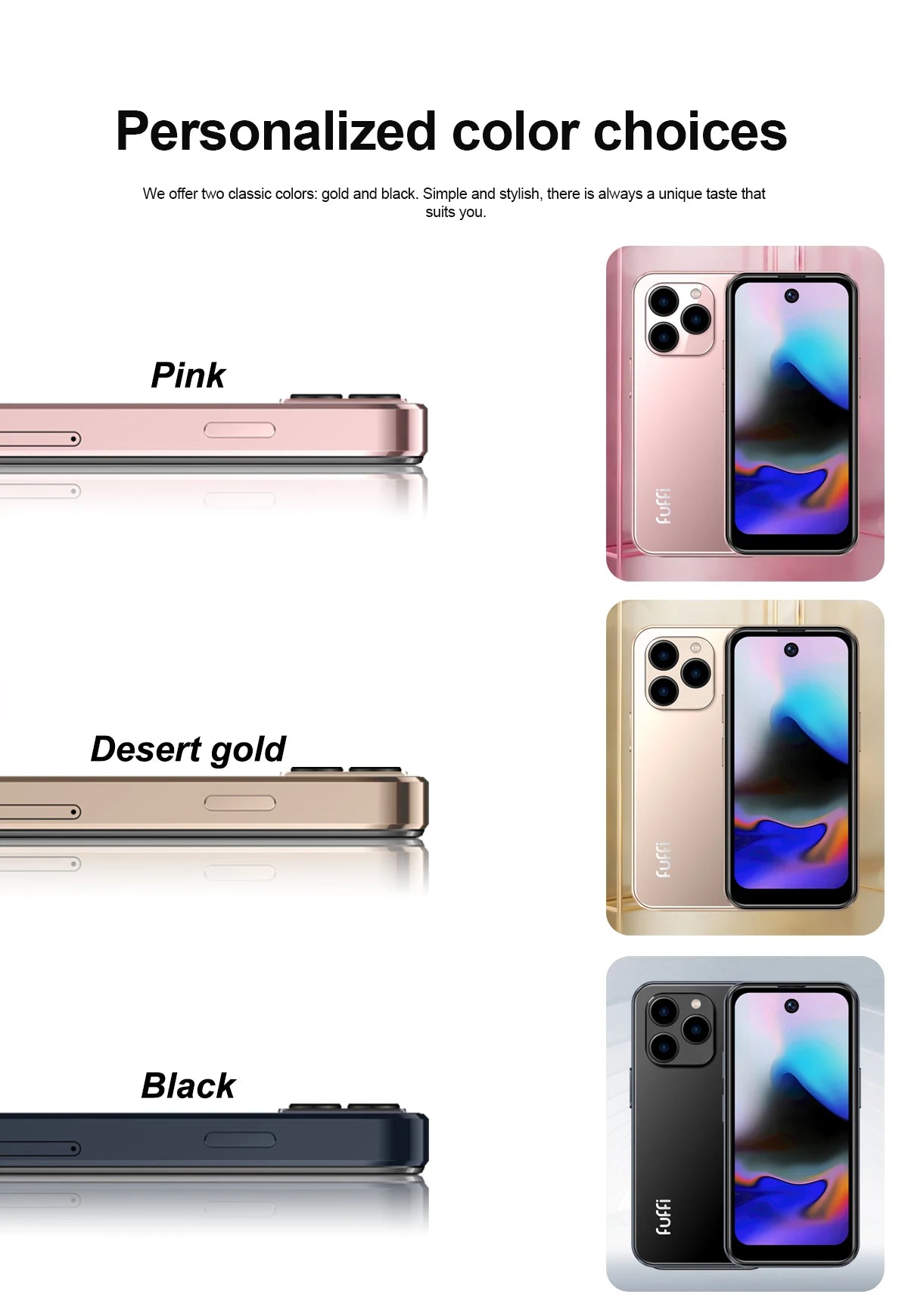 FUFFI-i16 Pro Mini Smartphone,4G Network,3.75 inch,2+16GB ROM,Android 10.0,Mobile