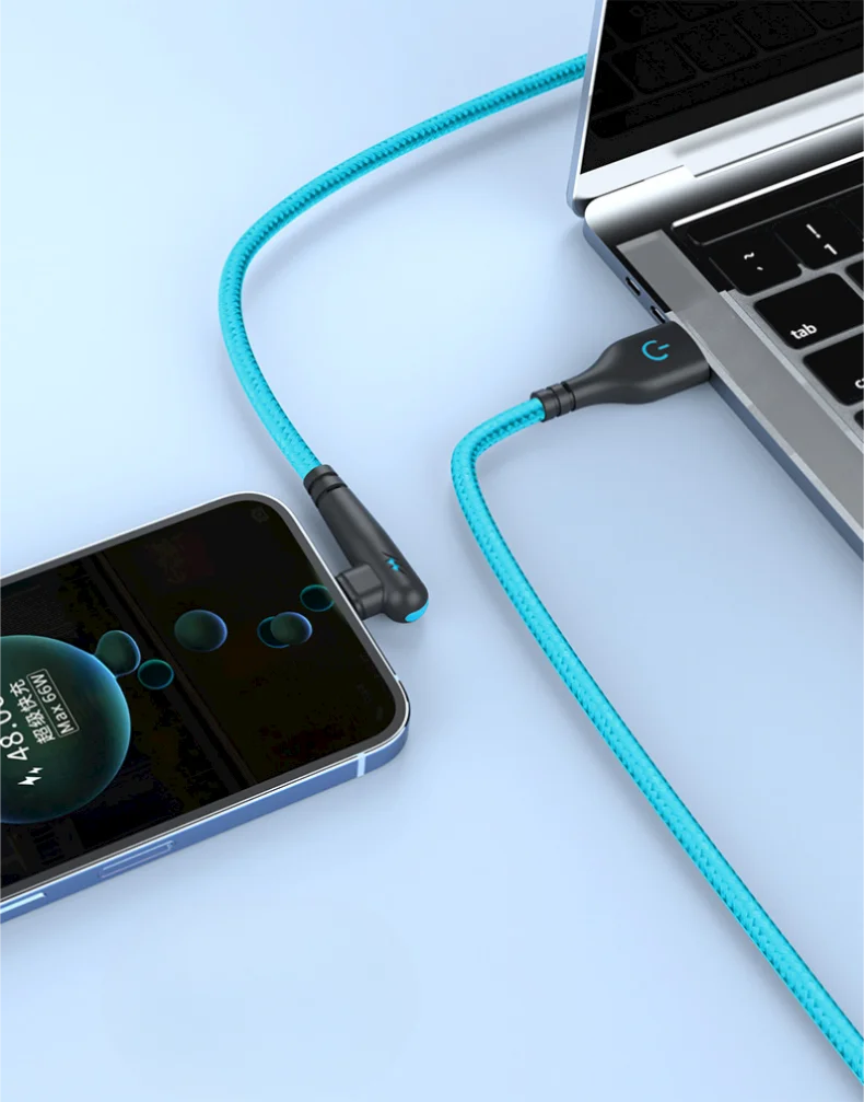 90 Degree Elbow Type C USB Fast Charging