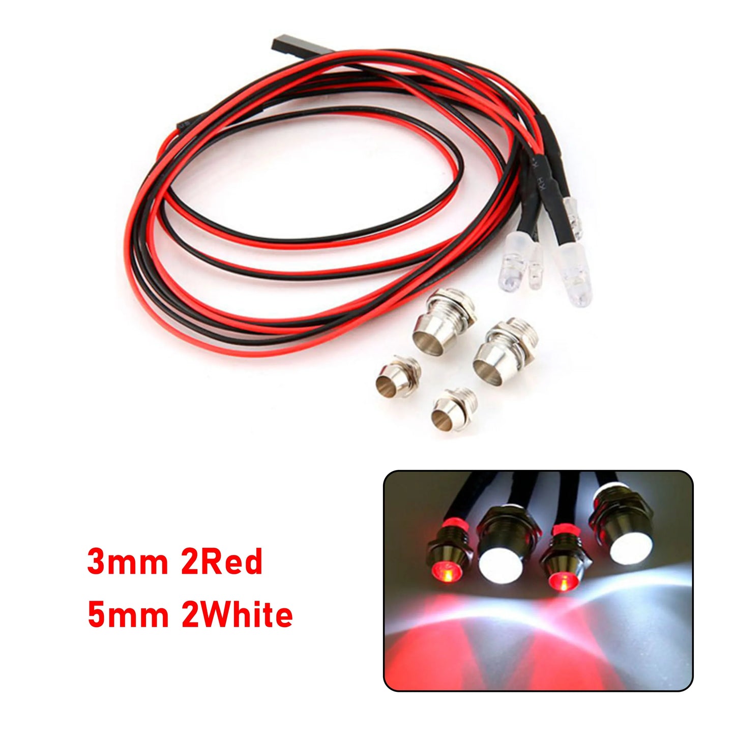 RC LED Light Kit Headlamps for 1/10 1/8