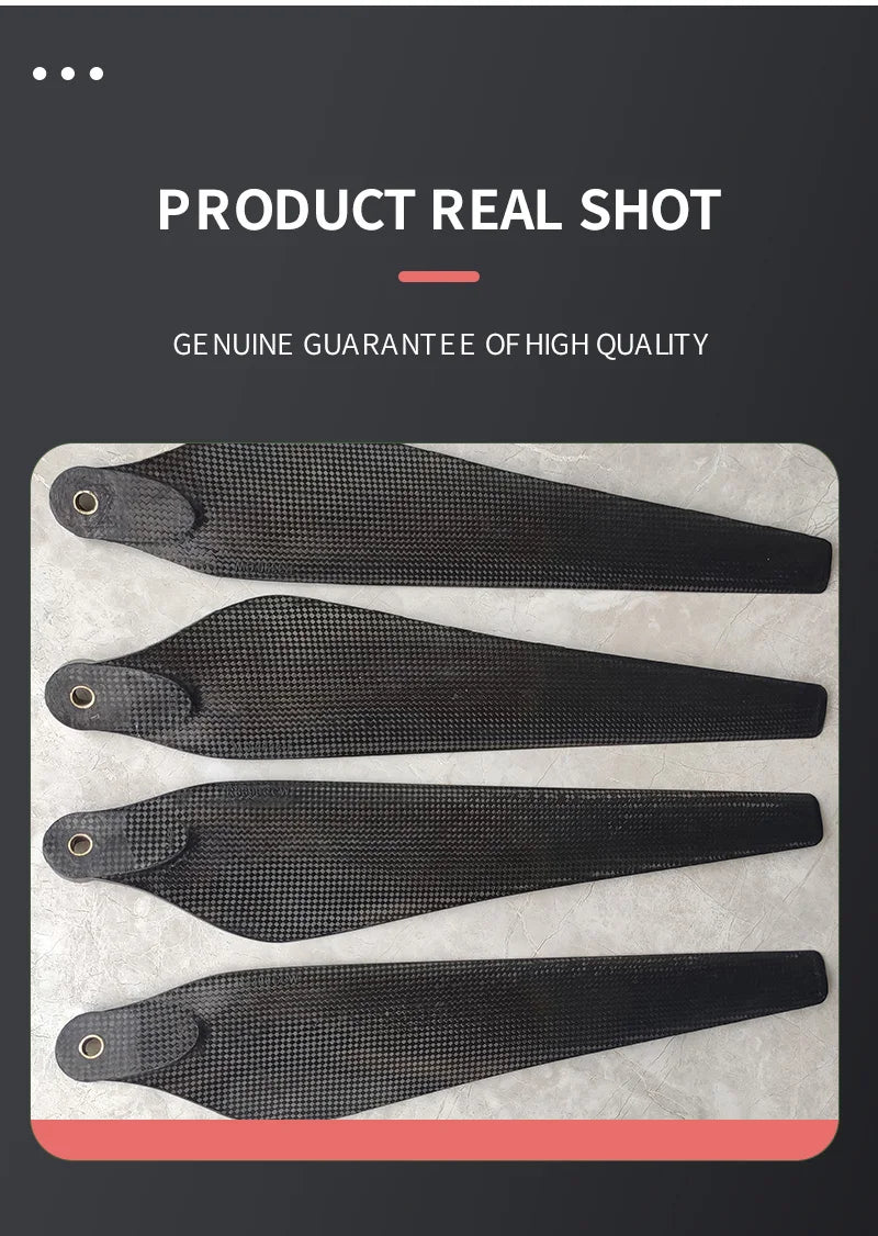 12 PCS Carbon Fiber Wing Drone Folding Propeller