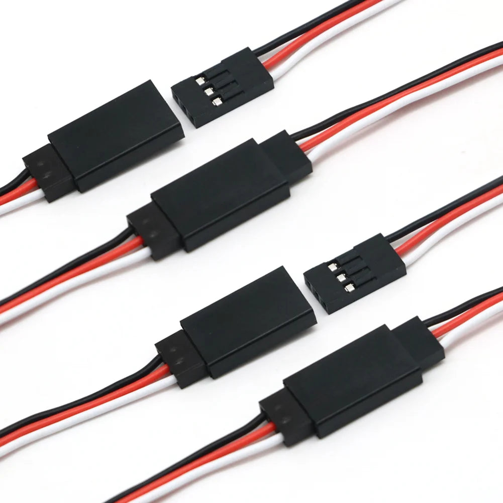 10pcs 100mm/150mm/200mm/300mm/500mm RC Servo Extension Cord Cable Wire