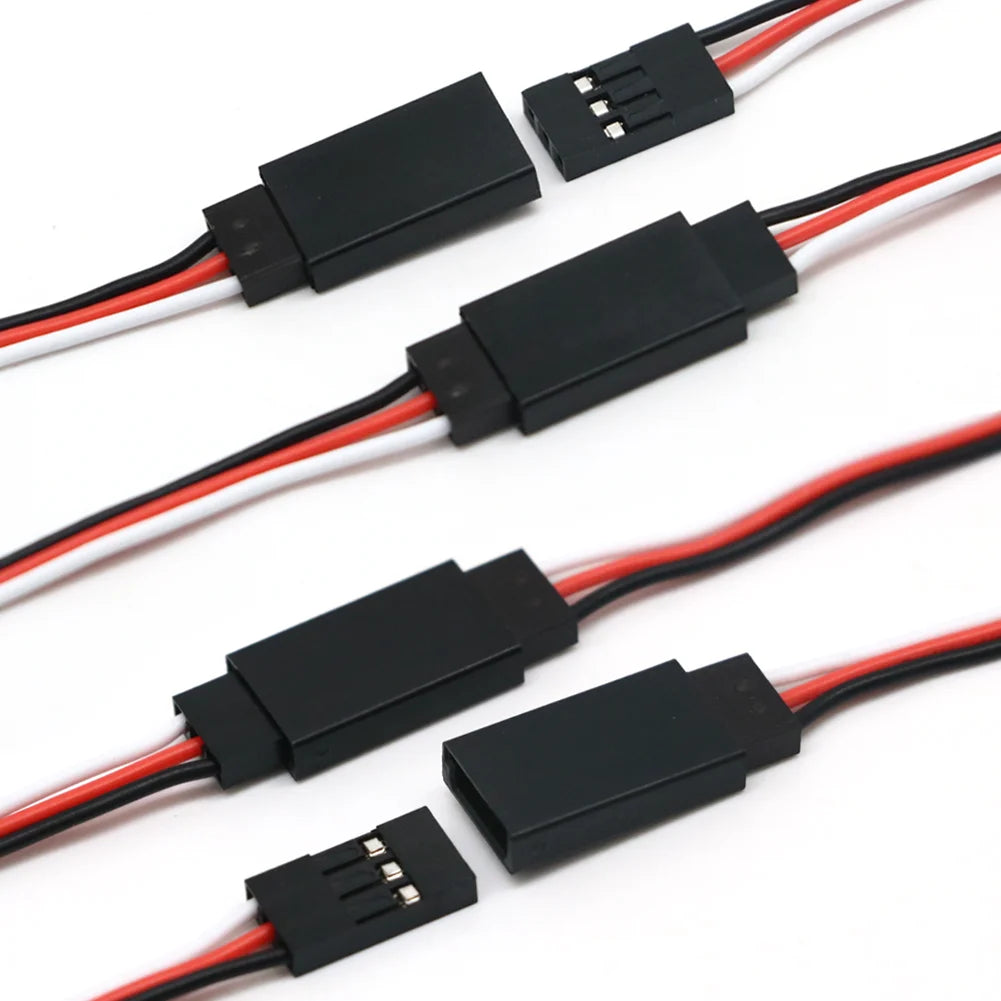 10pcs 100mm/150mm/200mm/300mm/500mm RC Servo Extension Cord Cable Wire