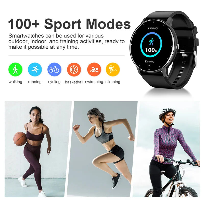 LIGE Smart Watch Women Men Full Touch Screen Bluetooth