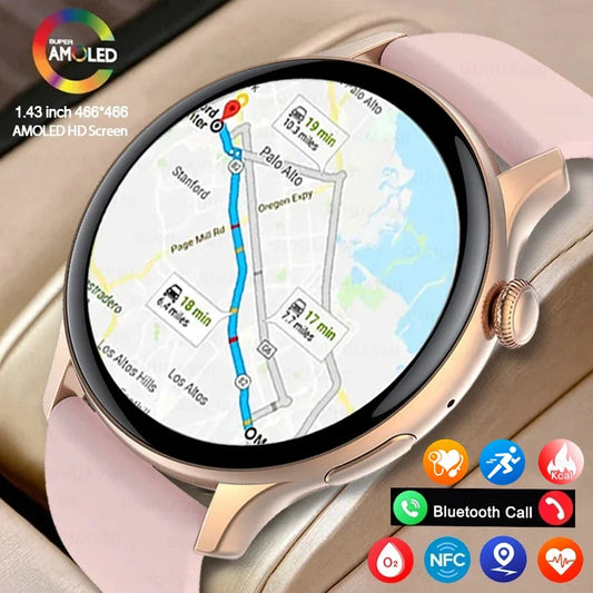 2024 New GPS Smart Watch Women True AMOLED