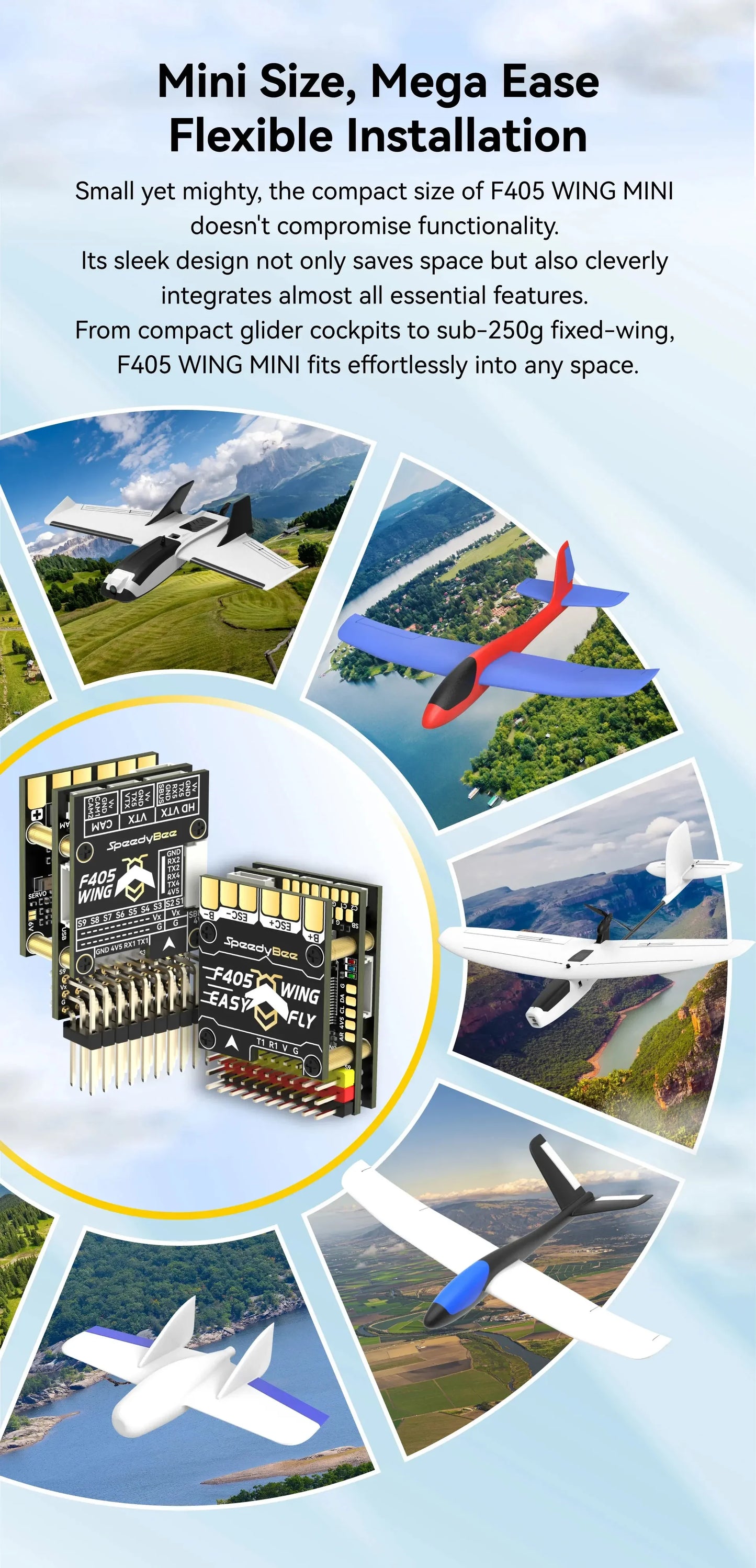 SpeedyBee F405 WING MINI Fixed Wing Flight Controller