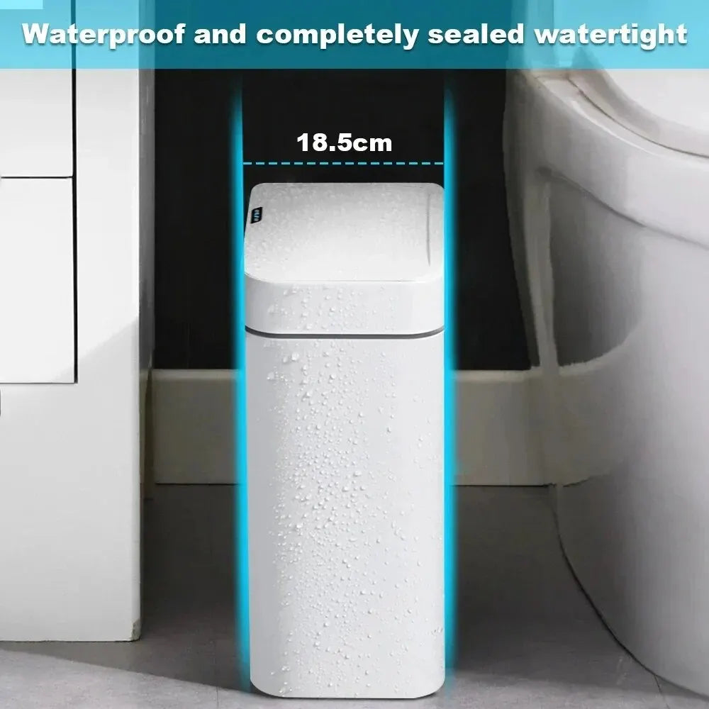 Smart Bathroom Trash Can Automatic Bagging Electronic Trash