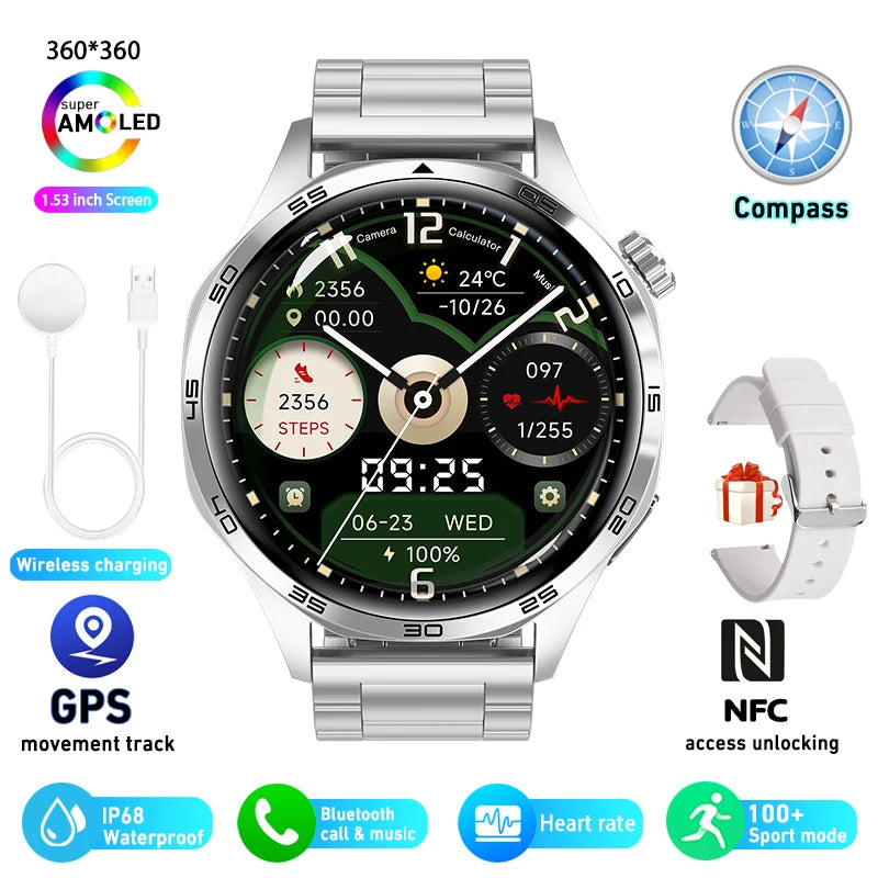 For HUAWEI GT5 Pro GPS NFC Smart Watch