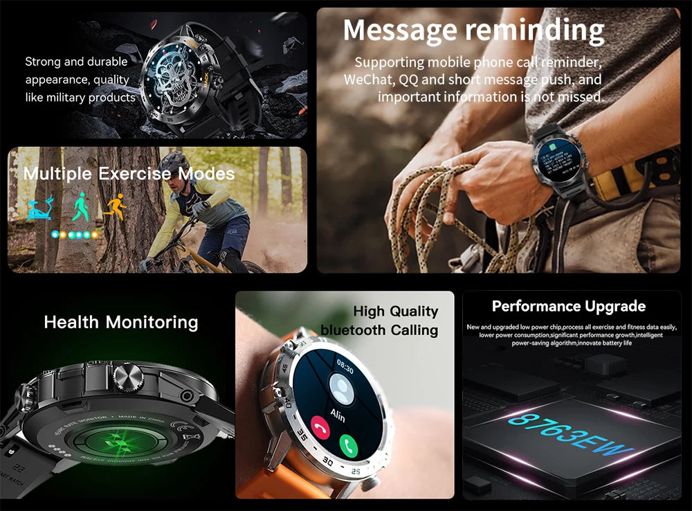 MEVADEN Steel 1.39 Bluetooth Call Smart Watch Men