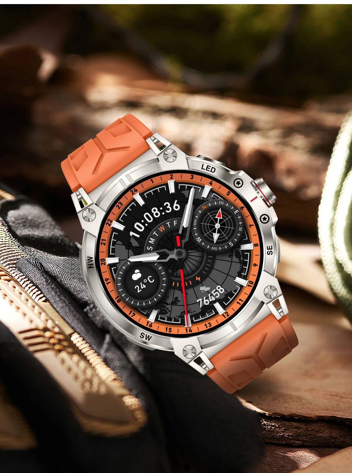 LIGE 760mAh Large Battery Outdoor Smart Watch Men