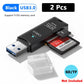 2 Pcs Card Reader USB 3.0 USB to