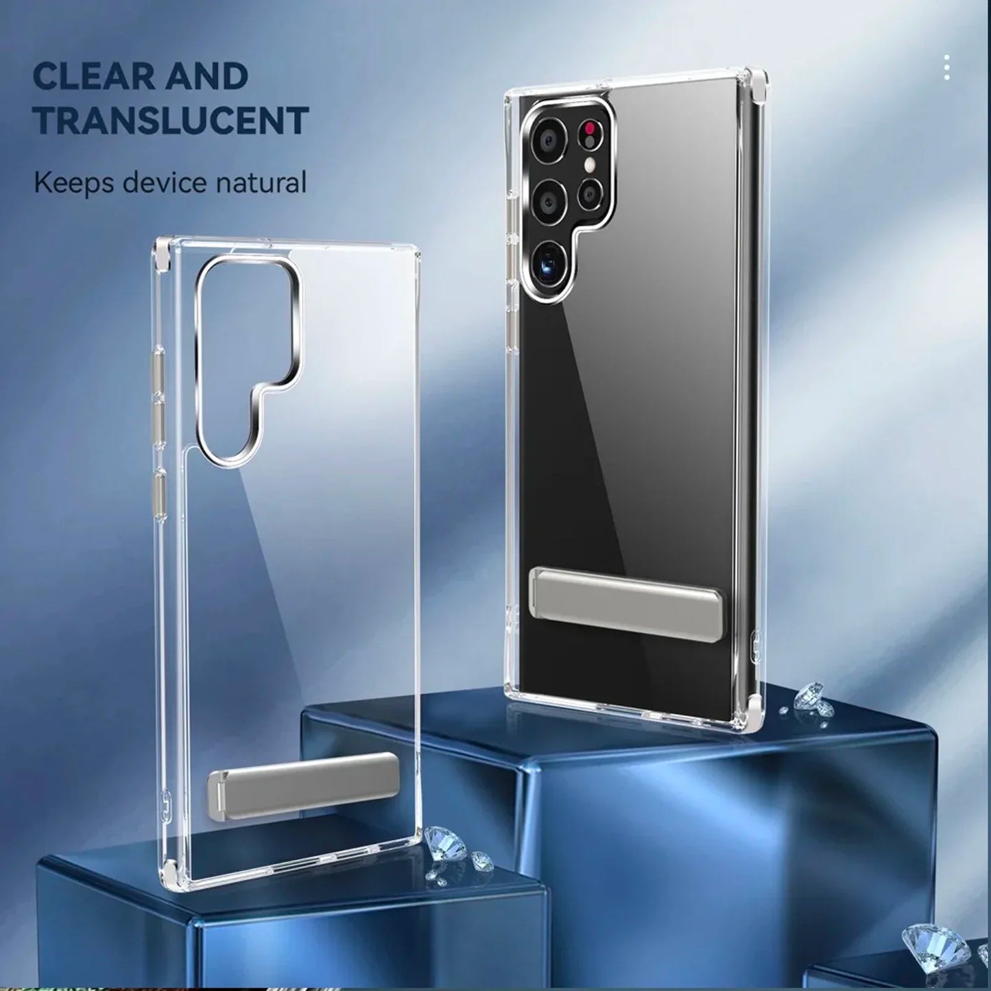 UYUXIO Kickstand Clear Mobile Phone Case for Samsung