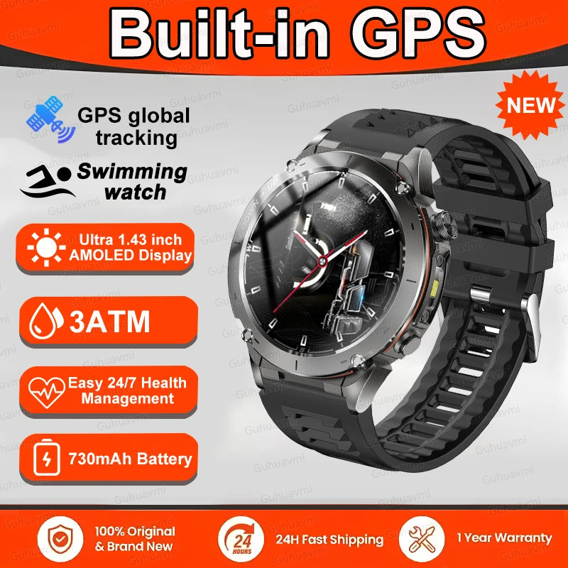 2025 New Smart Watch Men 1000mAh Large Capacity
