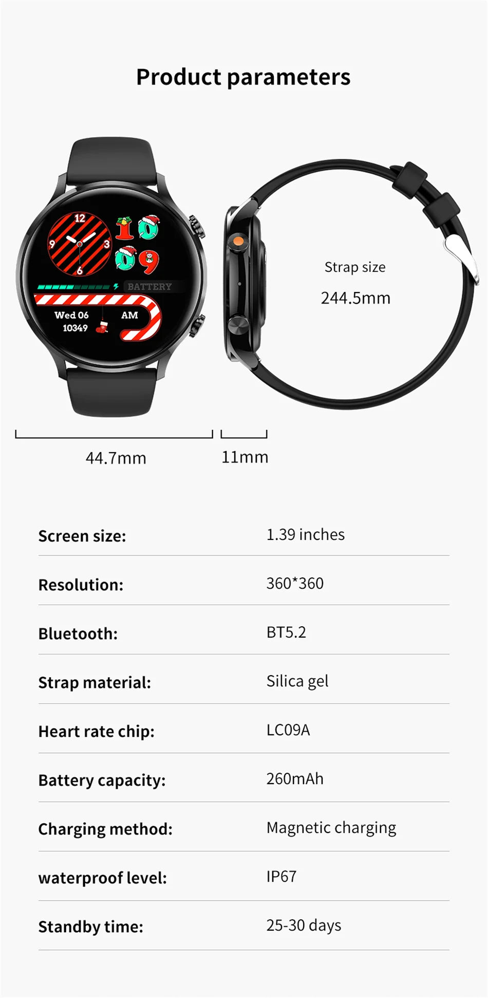 2025 New Smartwatch Women AMOLED HD Screen Always