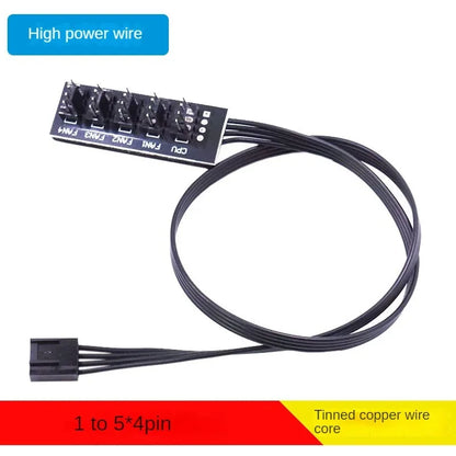 4 Pin PWM Fan Hub Splitter Power Supply
