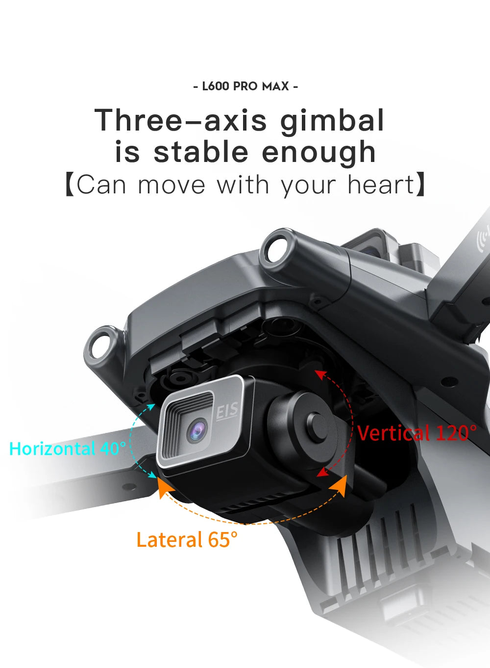 L600 PRO MAX GPS Drone Professional 4K 3-Axis