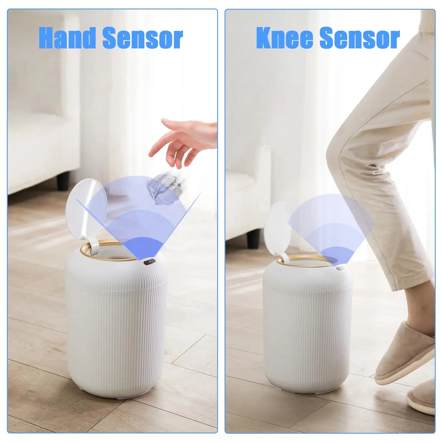 Automatic Trash Can with Lid, Small Plastic Smart