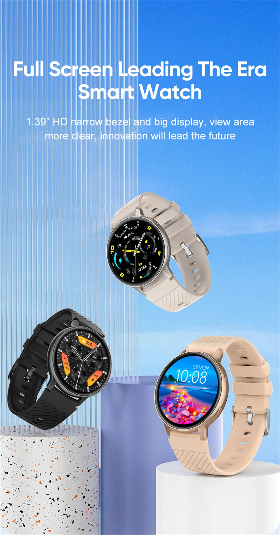 LIGE 2025 Smart Watch Women Bluetooth Call Custom