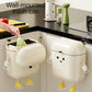 9L/12L DIY Cream-Colored Wall-mounted Kitchen Trash Can with