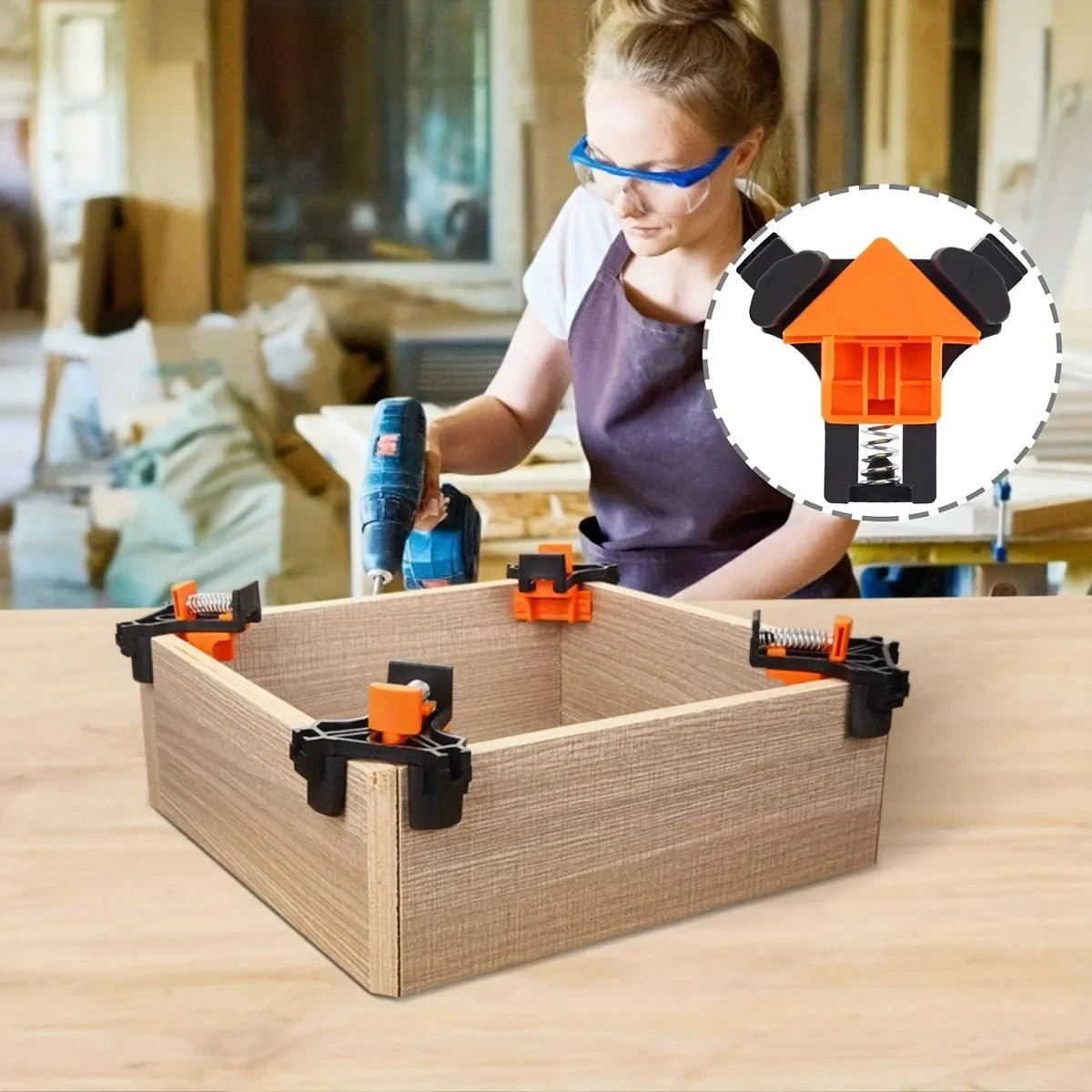 1/4 pcs 90 Degree Corner Clamps For Woodworking,