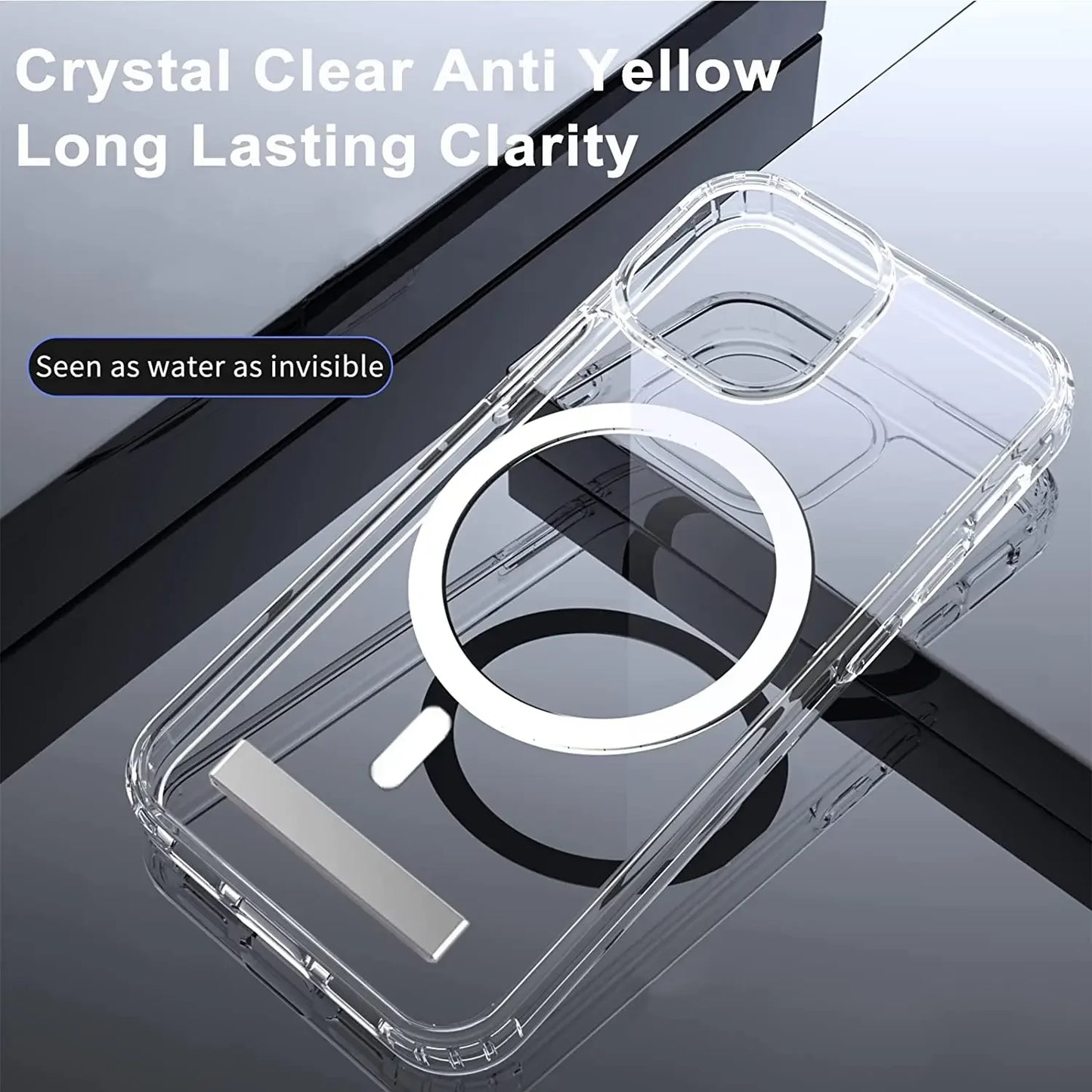 Clear Magnetic Phone Case for iPhone 16 15