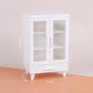 2Pcs/set Miniature White Cupboard Display Cabinet Storage Lockers