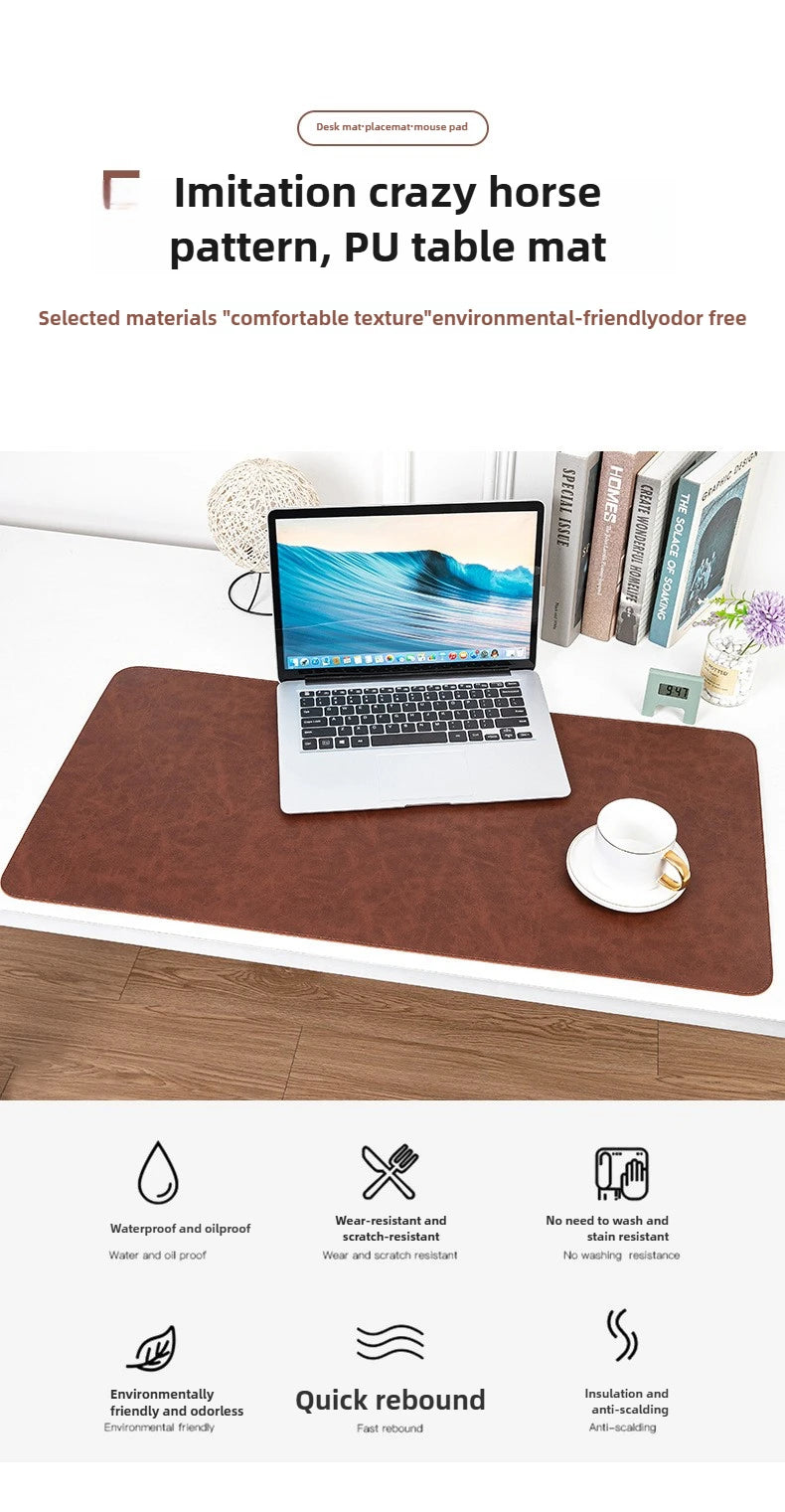 Desk Pad Waterproof PU Mouse Pad Desk Mat