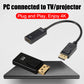 4K DP to HDMI-compatible Adapter Converter DisplayPort to