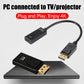 4K DP to HDMI-compatible Adapter Converter DisplayPort to