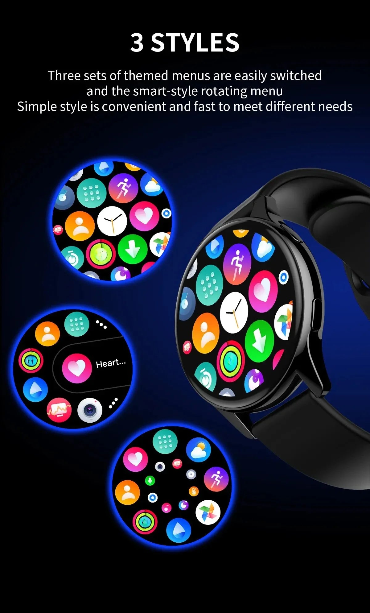 New Women Bluetooth Call Smart Watch HeartRate Blood