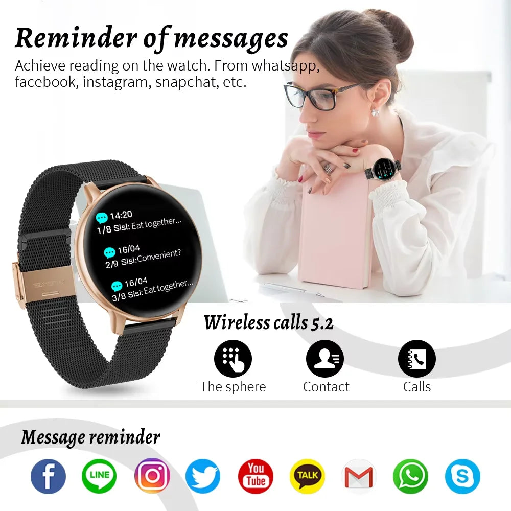 LIGE 2025 Smart Watch Women Bluetooth Call Custom