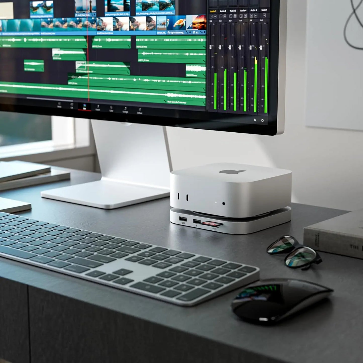 Minisopuru Mac Mini M4 Dock Stand with M.2