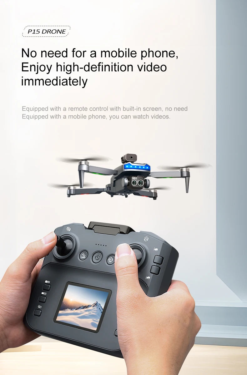 P15 Screen Control Drone 8K Professional Camera HD