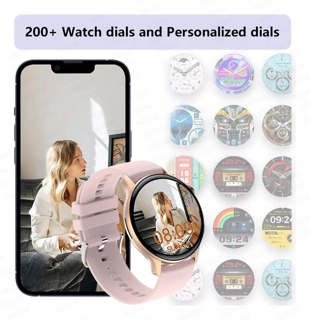 2024 New GPS Smart Watch Women True AMOLED