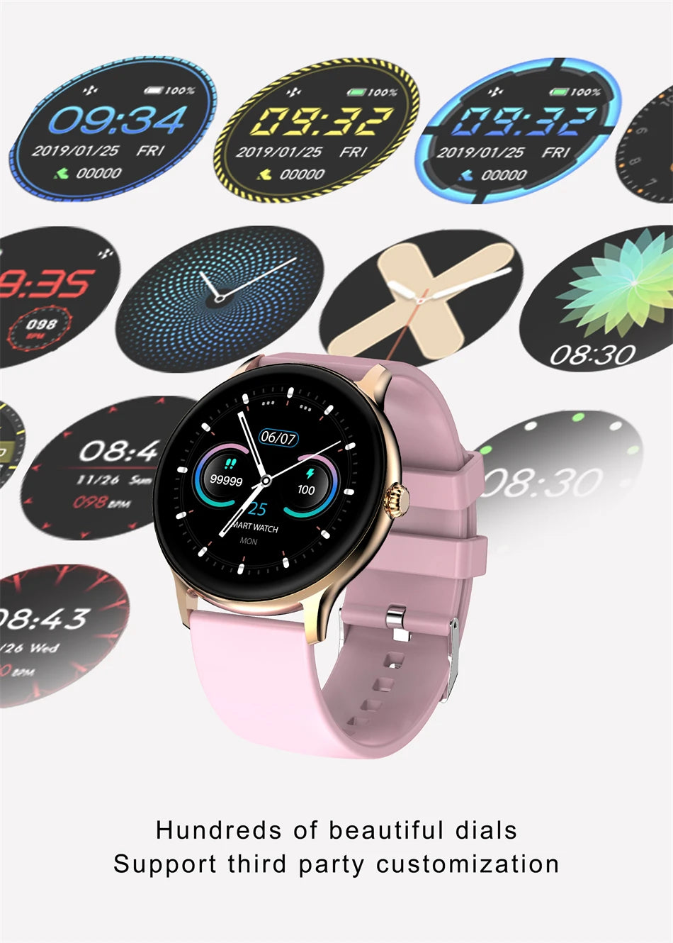 LIGE Women Smart band Watch Real-time Weather Forecast
