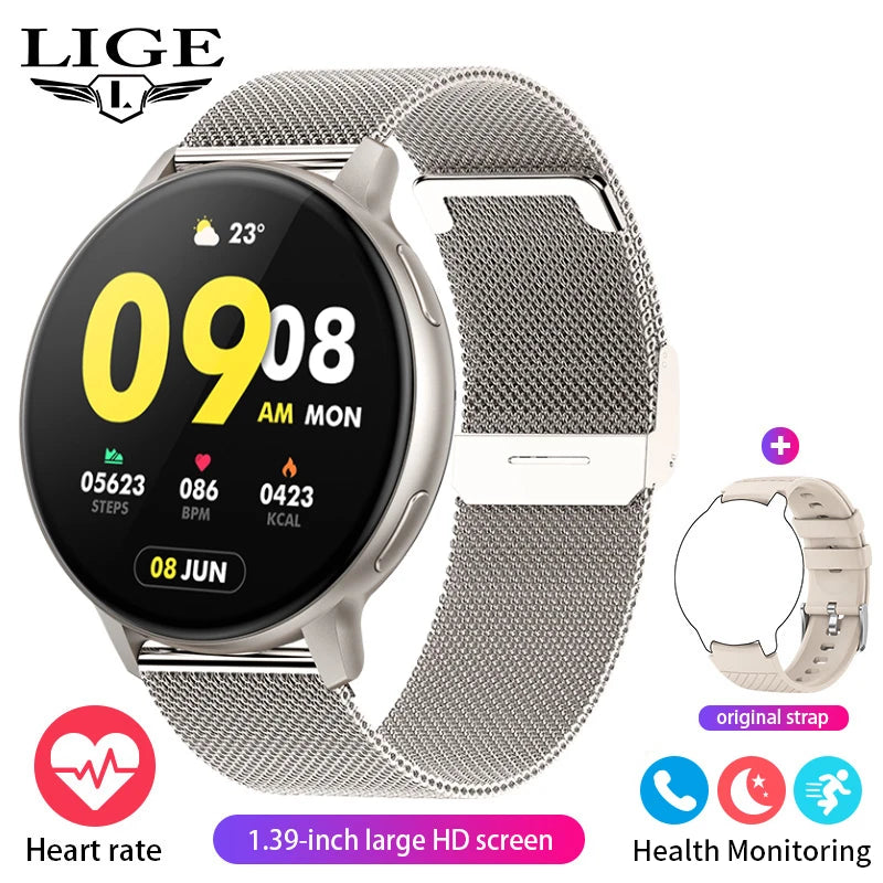 LIGE 2025 Smart Watch Women Bluetooth Call Custom