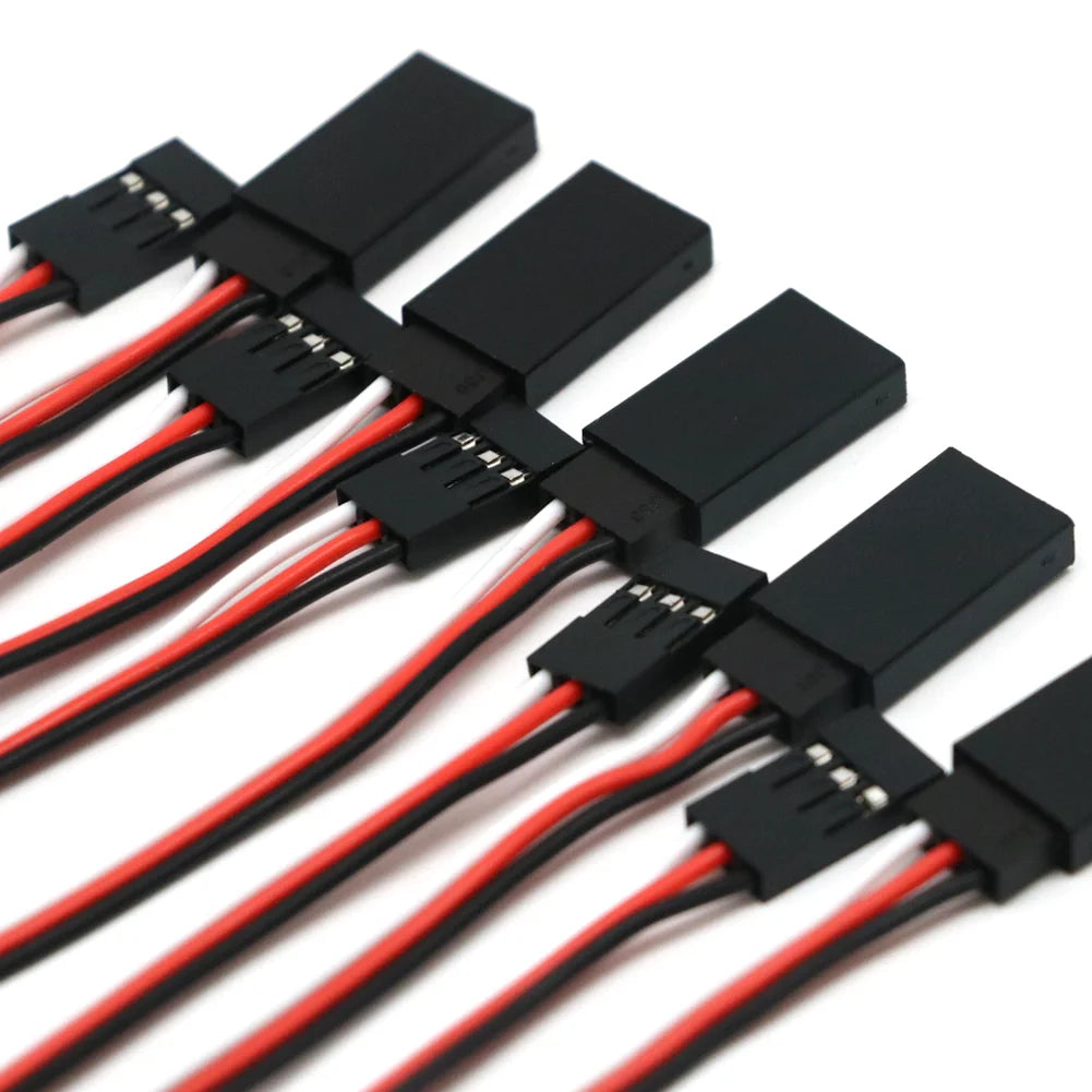 10pcs 100mm/150mm/200mm/300mm/500mm RC Servo Extension Cord Cable Wire