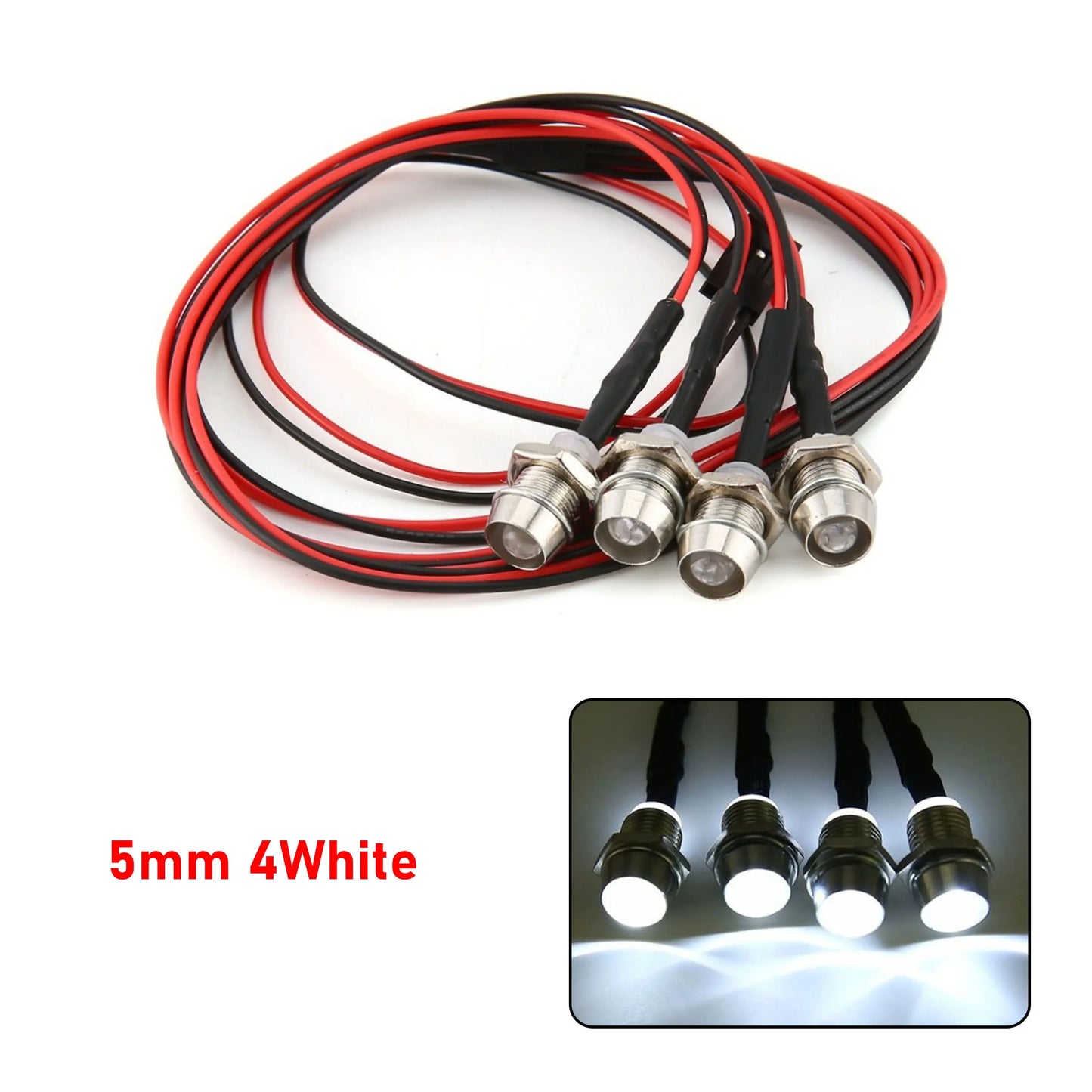 RC LED Light Kit Headlamps for 1/10 1/8