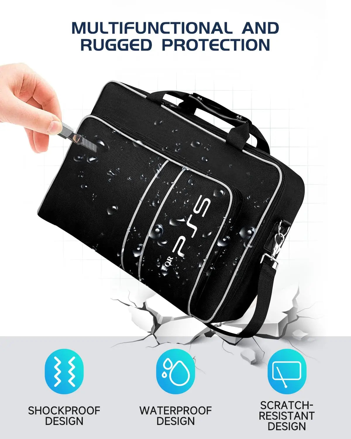 Travel Case for PS5 Protective Case Bag Suitable for PS5 Disc/Digital