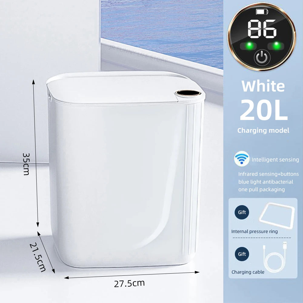 20L Smart Sensor Trash Can With Display Type-C